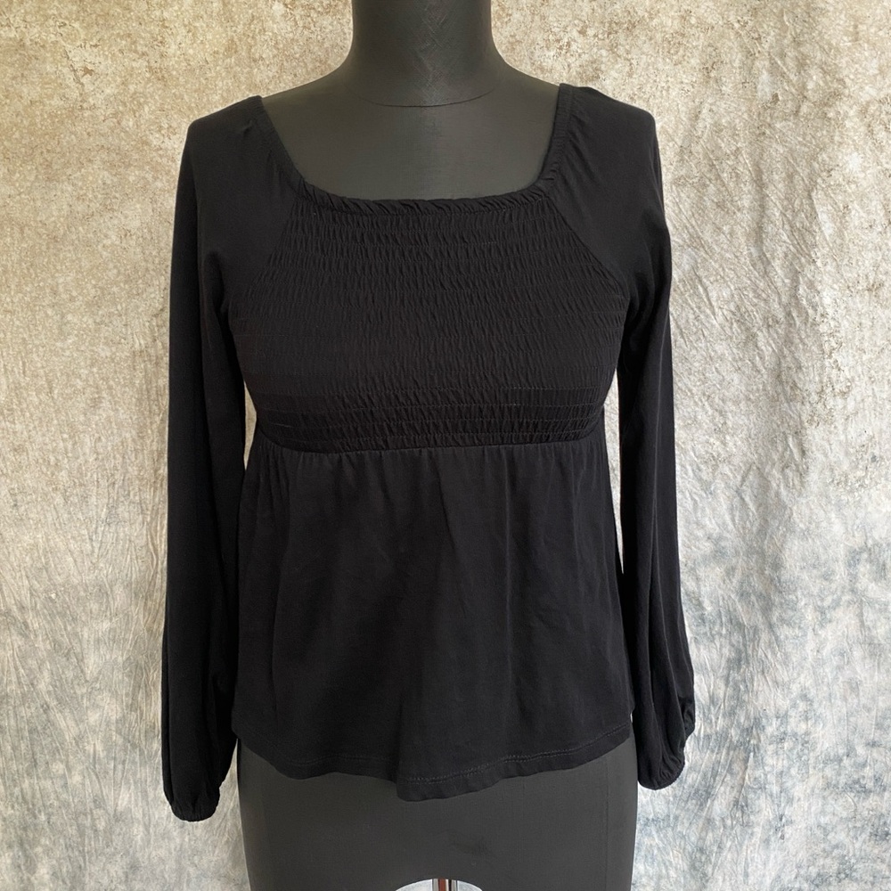 🪩Old Navy black top size girls L 10/12